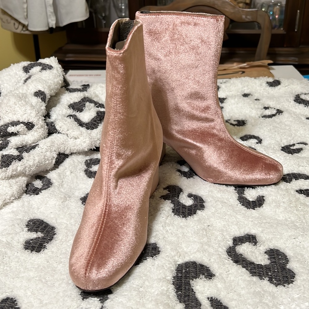Free People Cecile Velvet Ankle Boot